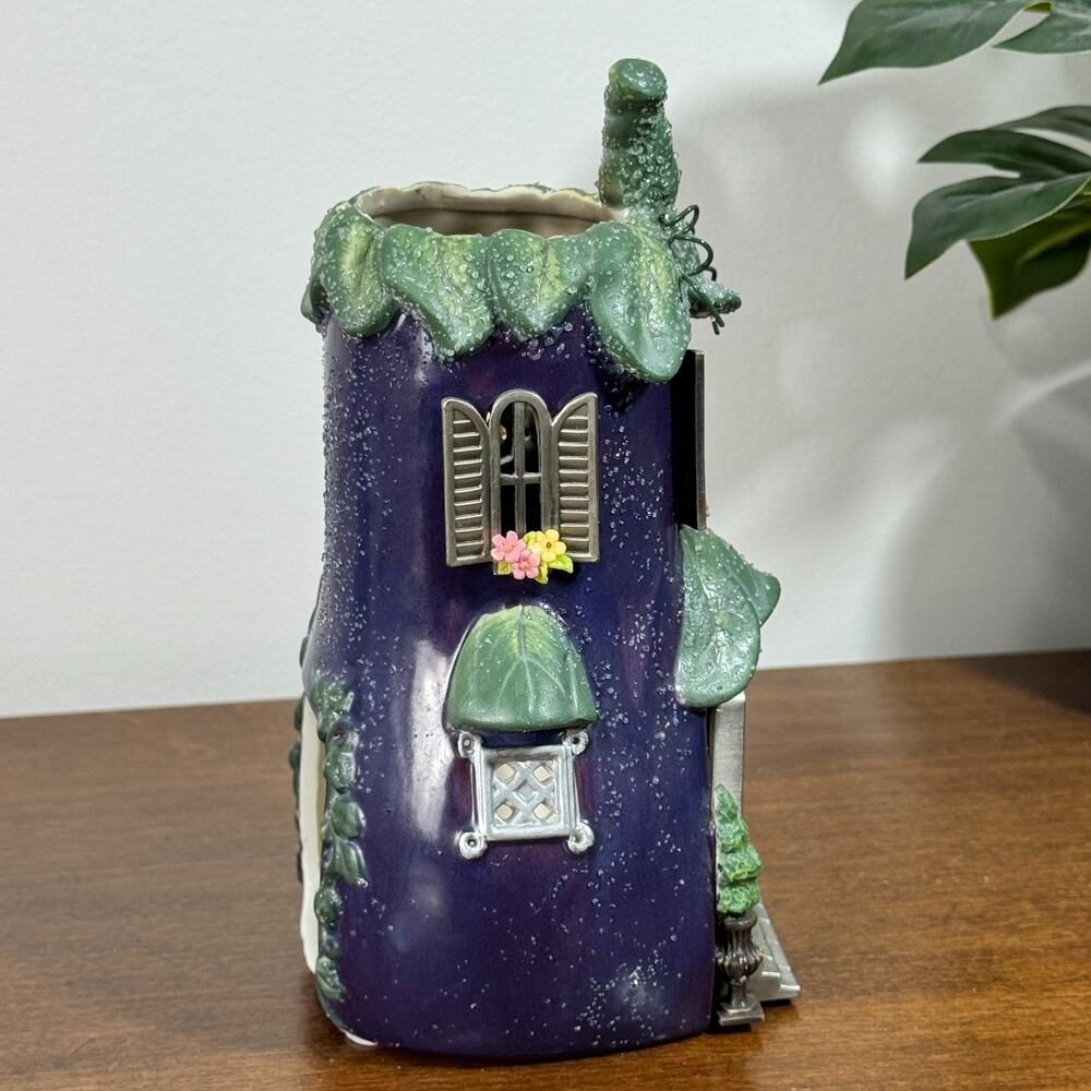 Partylite Eggplant Villa Cottage Tealight Votive Candle Holder Fall Harvest - Picture 3 of 6